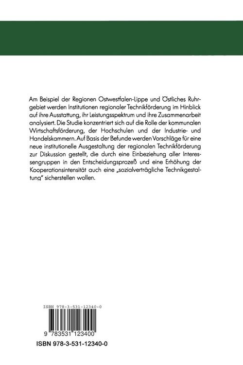Institutionen regionaler Technikförderung