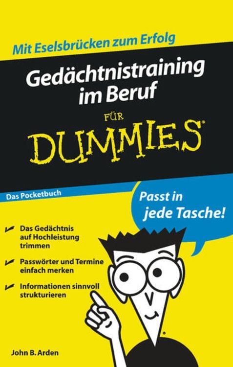 Produktbild: Gedächtnistraining im Beruf für Dummies Das Pocketbuch