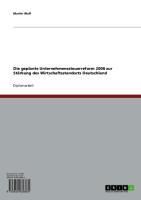 Produktbild: Die geplante Unternehmenssteuerreform 2008 zur St&auml;rkung des Wirtschaftsstandorts Deutschland