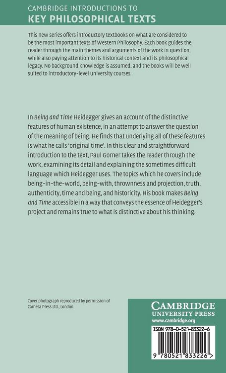 Produktbild: Heidegger Being and Time