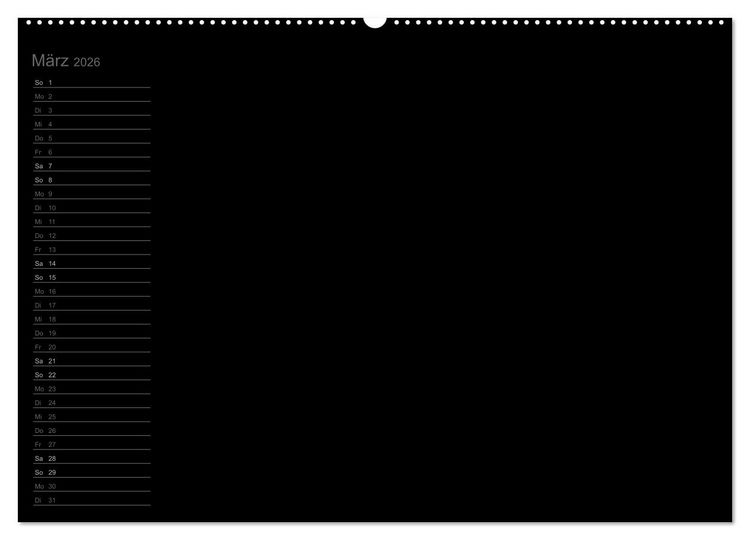 Produktbild: Bastel-Geburtstagskalender schwarz / Geburtstagskalender (Wandkalender 2026 DIN A2 quer), CALVENDO Monatskalender
