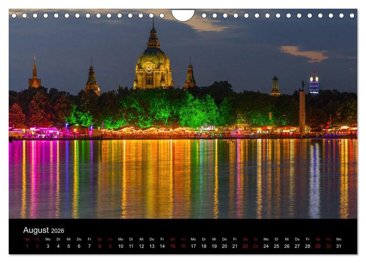 Produktbild: Hannover bei Nacht 2026 (Wandkalender 2026 DIN A4 quer), CALVENDO Monatskalender