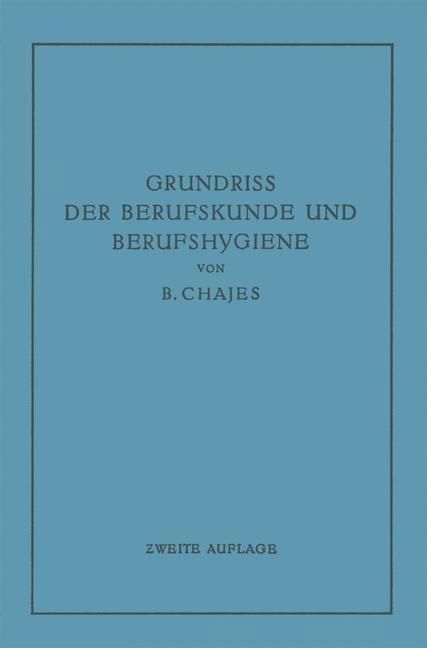 Produktbild: Grundriss der Berufskunde und Berufshygiene