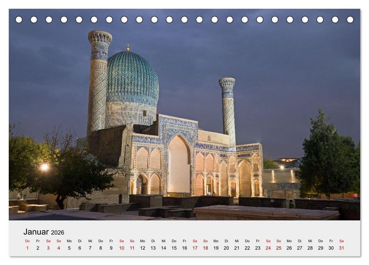 Produktbild: Usbekistan entlang der Seidenstra&szlig;e (Tischkalender 2026 DIN A5 quer), CALVENDO Monatskalender