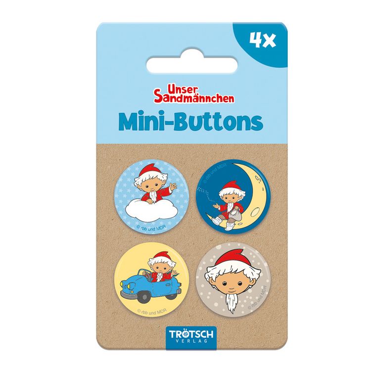 Produktbild: Tr&ouml;tsch Unser Sandm&auml;nnchen Mini-Buttons 4er Set Sandmann