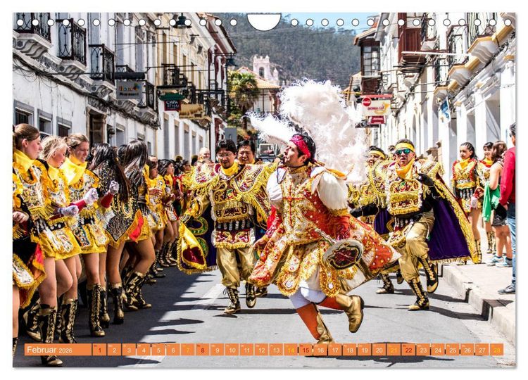 Produktbild: Farbenfrohes Bolivien (Wandkalender 2026 DIN A4 quer), CALVENDO Monatskalender
