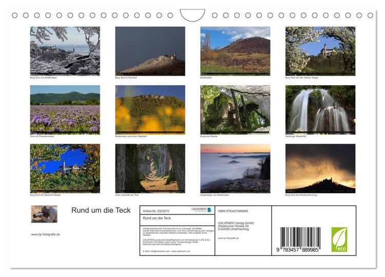 Produktbild: Rund um die Teck (Wandkalender 2026 DIN A4 quer), CALVENDO Monatskalender