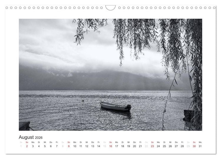 Produktbild: Limone sul Garda schwarzwei&szlig; (Wandkalender 2026 DIN A3 quer), CALVENDO Monatskalender