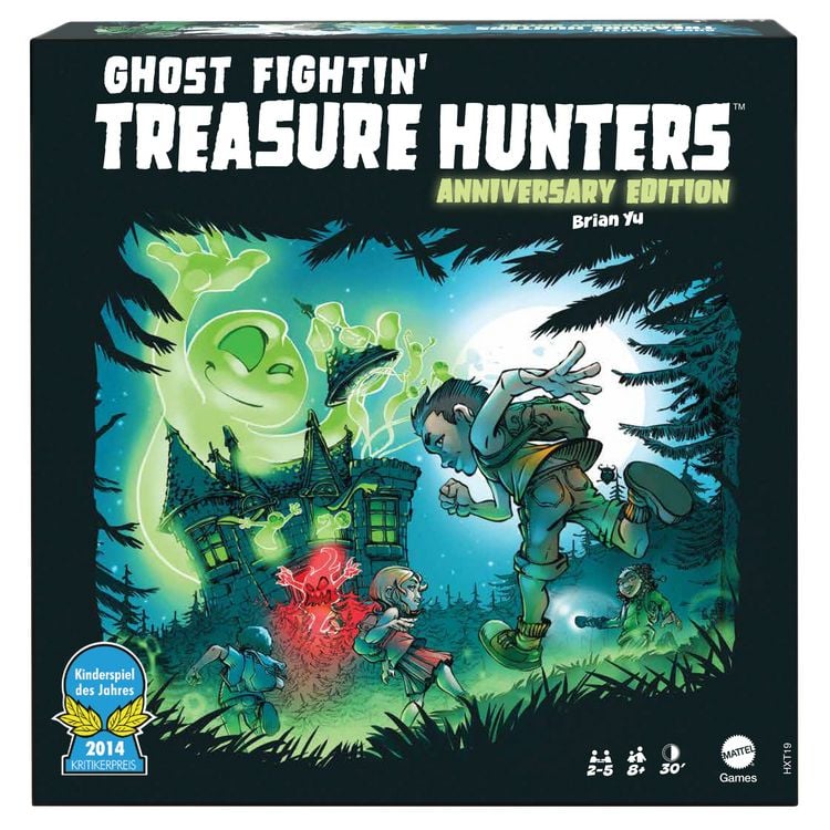 Produktbild: Geister, Geister, Schatzsuchmeister! Jubiläumsausgabe Brettspiel, kooperatives Familienspiel mit zwei Spielmöglichkeiten für 2 bis 5 Spieler
