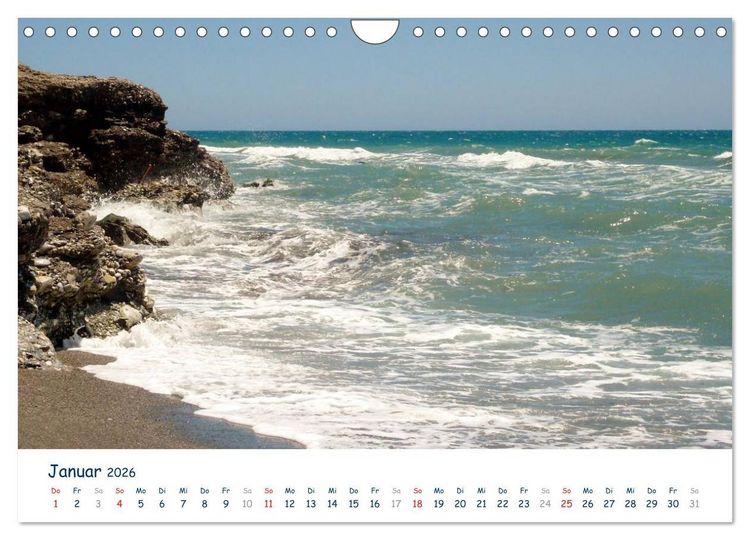Produktbild: COSTA DEL SOL - Wellenspiel (Wandkalender 2026 DIN A4 quer), CALVENDO Monatskalender