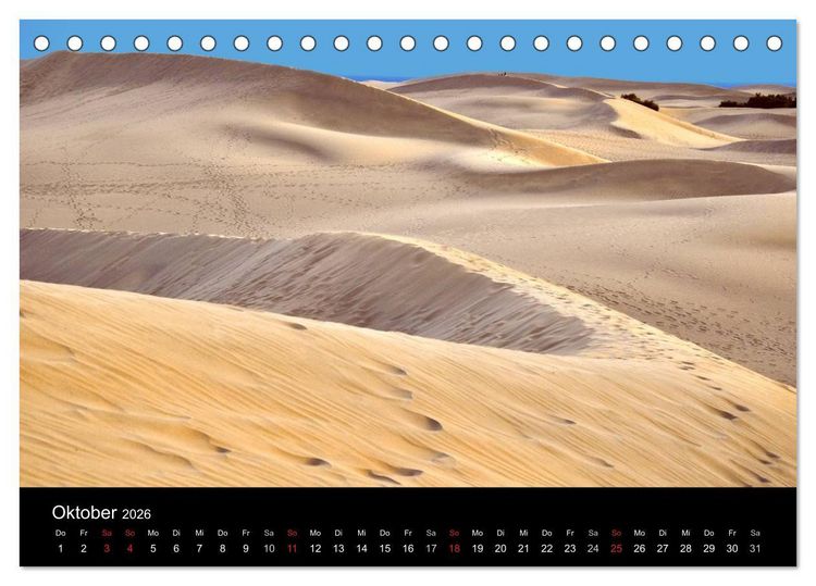 Produktbild: GRAN CANARIA/D&uuml;nen von Maspalomas (Tischkalender 2026 DIN A5 quer), CALVENDO Monatskalender