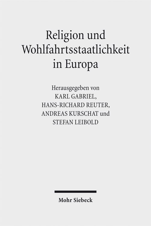 Produktbild: Religion und Wohlfahrtsstaatlichkeit in Europa