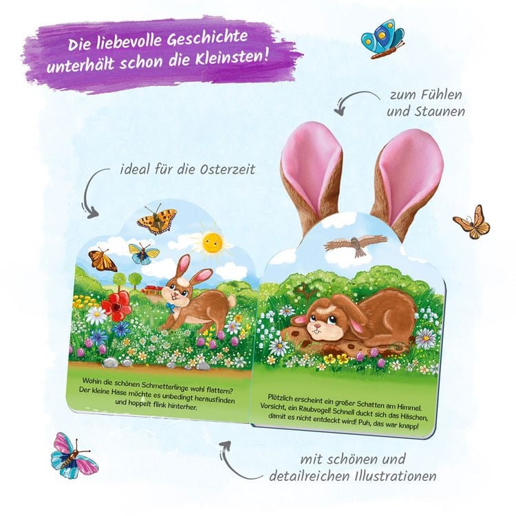 Produktbild: Tr&ouml;tsch Der kleine Hase Pappenbuch mit Pl&uuml;schohren