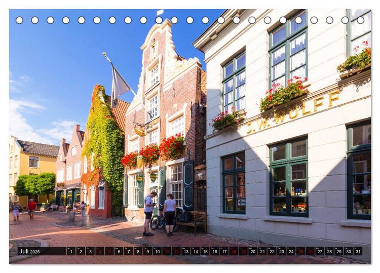 Produktbild: LEER Museumshafen und Altstadt (Tischkalender 2026 DIN A5 quer), CALVENDO Monatskalender