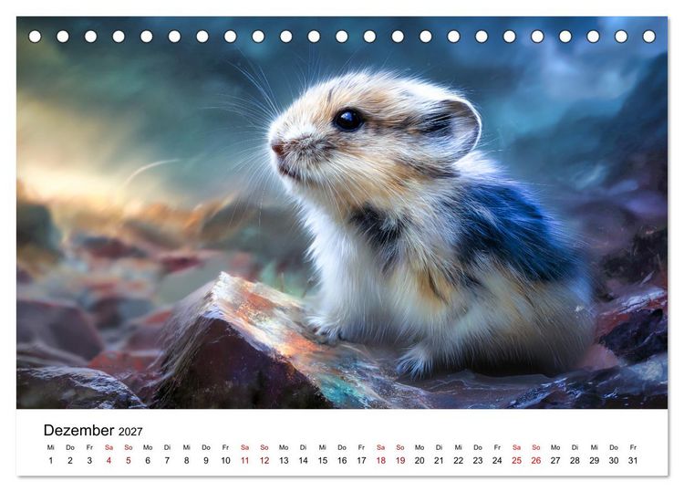 Produktbild: Lemminge - Kleine Helden der Tundra (Tischkalender 2027 DIN A5 quer), CALVENDO Monatskalender