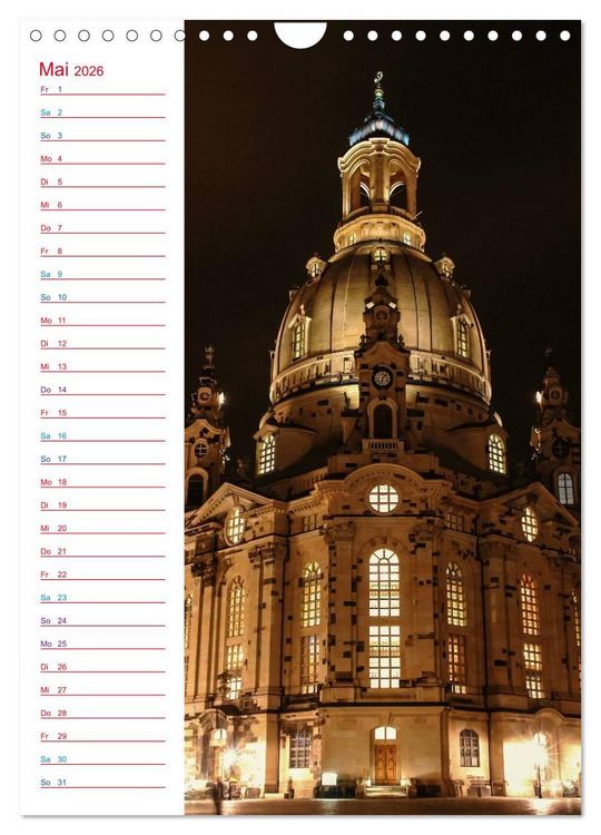 Produktbild: Frauenkirche Dresden (Wandkalender 2026 DIN A4 hoch), CALVENDO Monatskalender