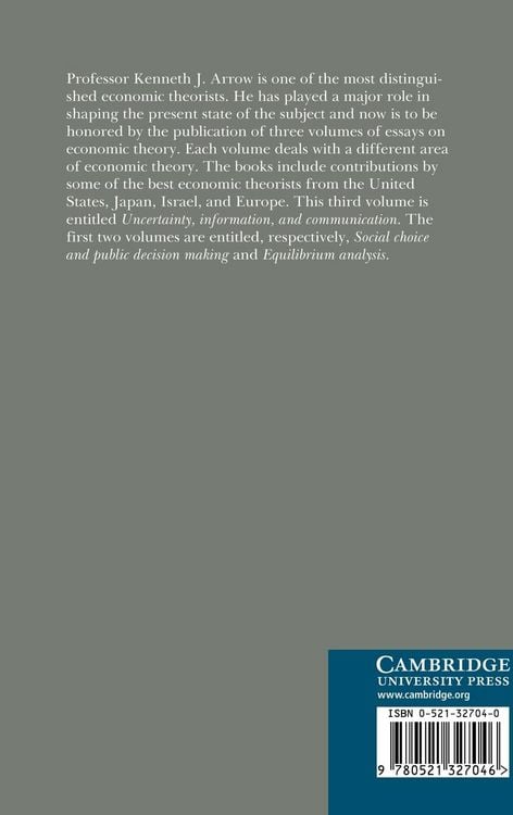 Produktbild: Essays in Honor of Kenneth J. Arrow