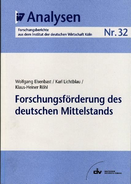 Produktbild: Forschungsf&ouml;rderung des deutschen Mittelstands
