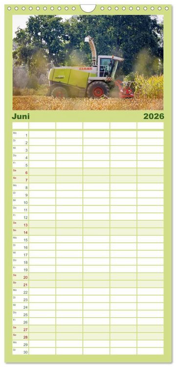 Produktbild: Familienplaner 2026 - Landwirtschaft im Norden mit 5 Spalten (Wandkalender, 21 x 45 cm) CALVENDO