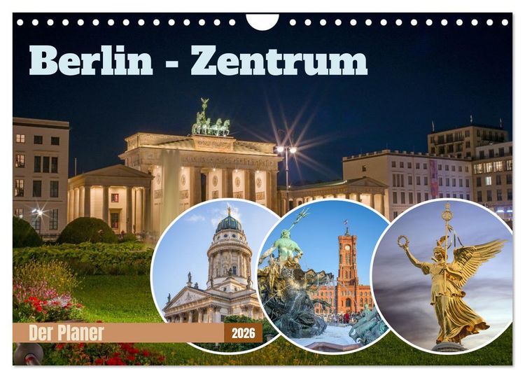 Produktbild: Berlin-Zentrum - Der Planer (Wandkalender 2026 DIN A4 quer), CALVENDO Monatskalender