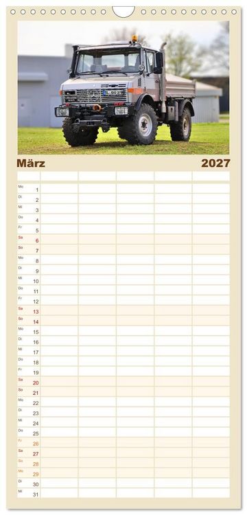 Produktbild: Familienplaner 2027 - Universalmotorger&auml;te Eine Stern-Parade mit 5 Spalten (Wandkalender, 21 x 45 cm) CALVENDO