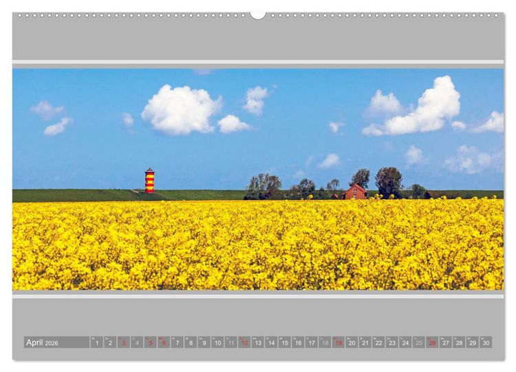 Produktbild: Der Pilsumer Leuchtturm (Wandkalender 2026 DIN A2 quer), CALVENDO Monatskalender