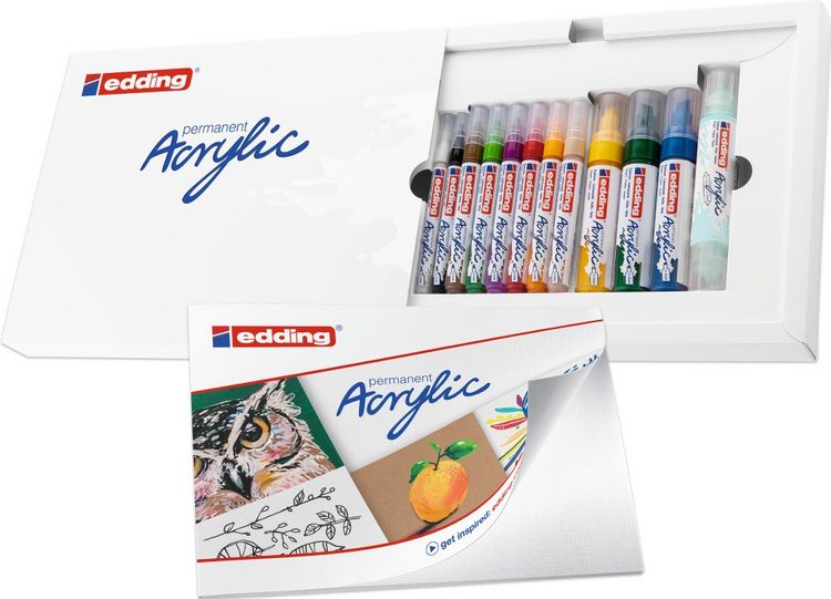 Edding Calligraphy Xmas Display – 38 Kalligrafie Stifte & Marker Set, Inkl. Weihnachts-Blätter, Für Lettering & Deko