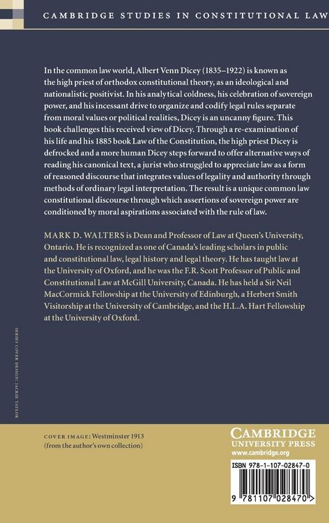 Produktbild: A.V. Dicey and the Common Law Constitutional Tradition