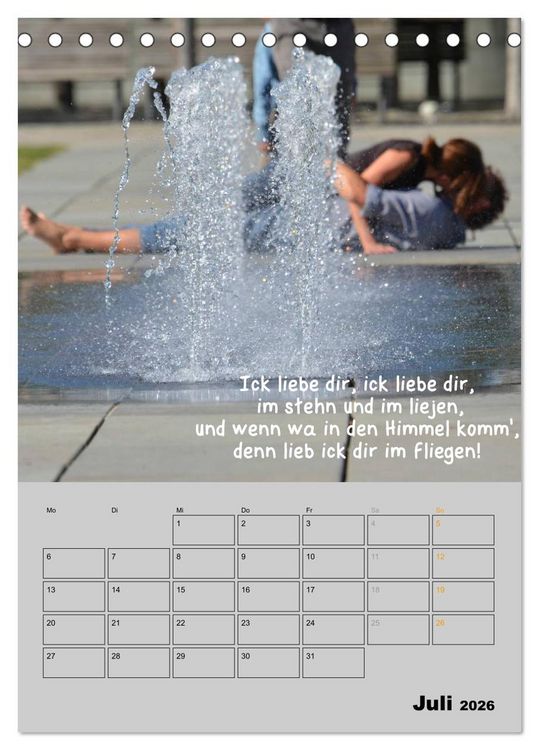 Produktbild: Berliner Stra&szlig;enfoto Kalender 2026 (Tischkalender 2026 DIN A5 hoch), CALVENDO Monatskalender