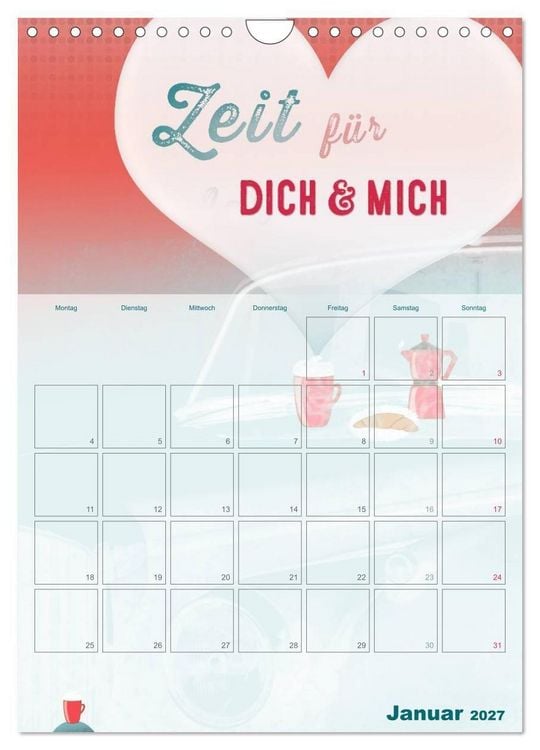 Produktbild: Liebe macht gl&uuml;cklich (Wandkalender 2027 DIN A4 hoch), CALVENDO Monatskalender