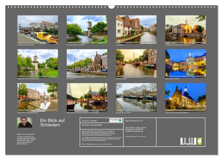 Produktbild: Ein Blick auf Schiedam (Wandkalender 2026 DIN A2 quer), CALVENDO Monatskalender
