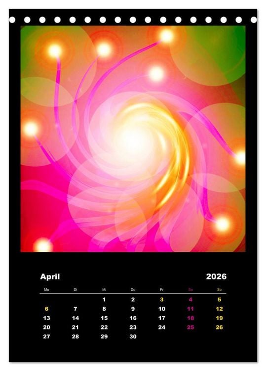 Produktbild: Energie-Spiralen 2026 (Tischkalender 2026 DIN A5 hoch), CALVENDO Monatskalender
