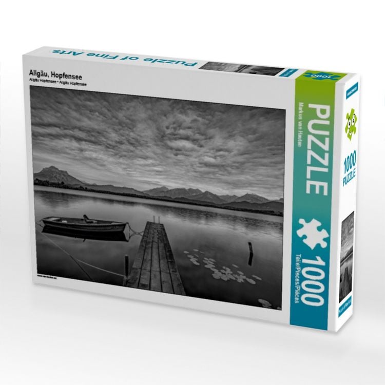 Produktbild: CALVENDO Puzzle Allg&auml;u, Hopfensee 1000 Teile Puzzle quer | 1000 Teile Lege-Gr&ouml;&szlig;e 64 &times; 48 cm Foto-Puzzle f&uuml;r gl&uuml;ckliche Stunden