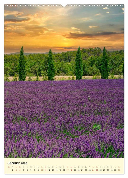Produktbild: Provence Lavendel Paradies (Wandkalender 2026 DIN A2 hoch), CALVENDO Monatskalender