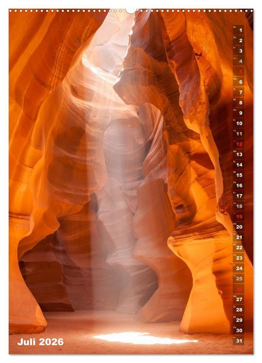 Produktbild: Antelope Canyon &ndash; Einzigartiges Naturschauspiel (Wandkalender 2026 DIN A2 hoch), CALVENDO Monatskalender