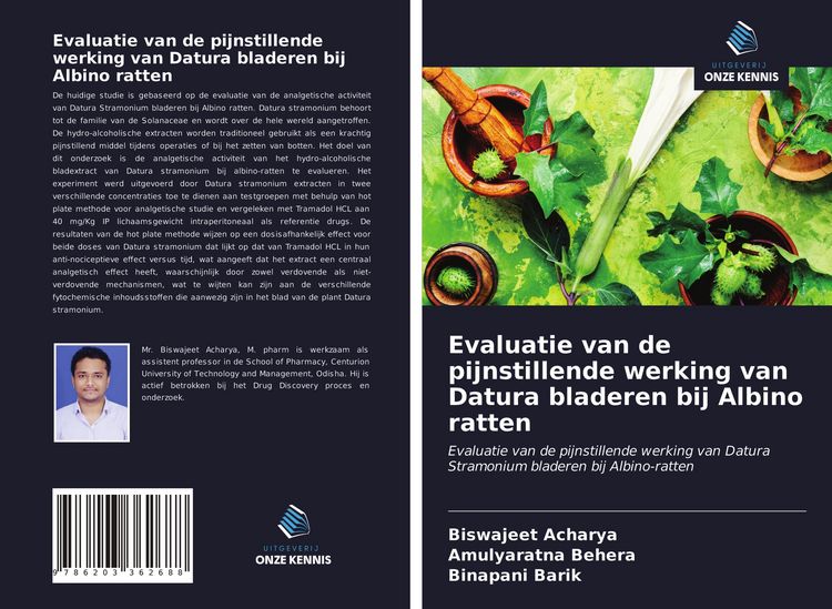 Produktbild: Evaluatie van de pijnstillende werking van Datura bladeren bij Albino ratten