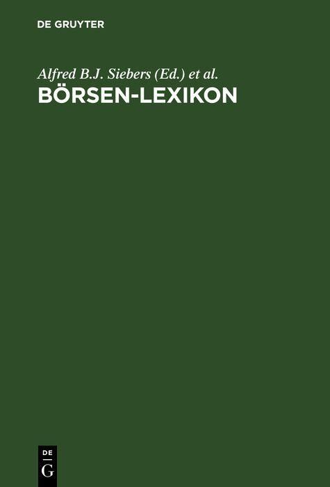 Produktbild: B&ouml;rsen-Lexikon
