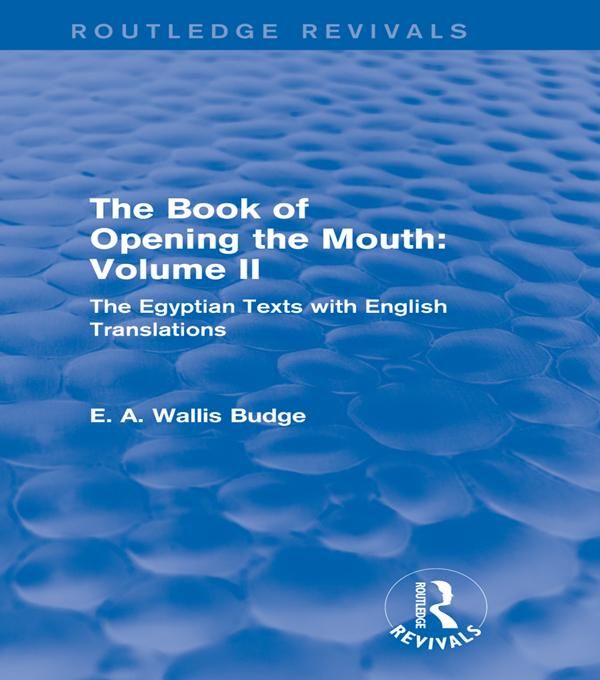 Produktbild: The Book of the Opening of the Mouth: Vol. II (Routledge Revivals)