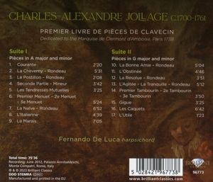 Produktbild: Jollage:Premier Livre De Pieces De Clavecin