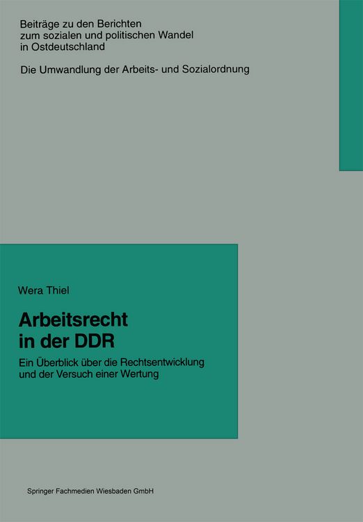 Produktbild: Arbeitsrecht in der DDR