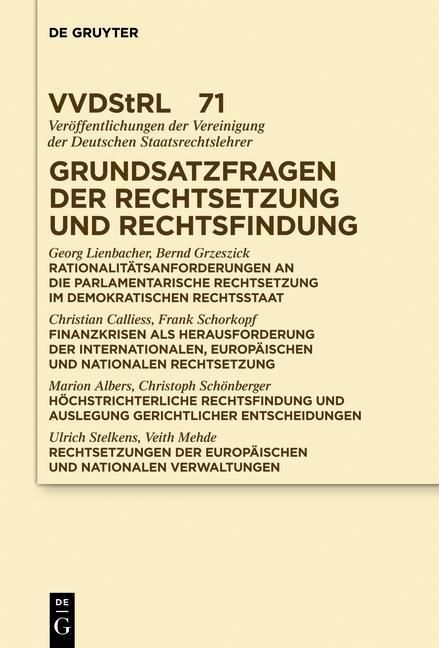 Produktbild: Grundsatzfragen der Rechtsetzung und Rechtsfindung