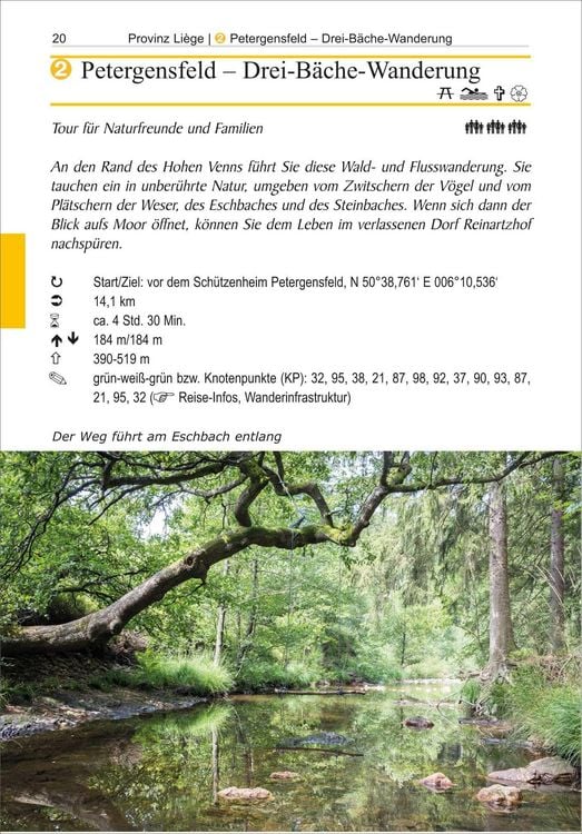 Produktbild: Belgische Ardennen 27 Wanderungen durch Flusst&auml;ler, Moore und W&auml;lder