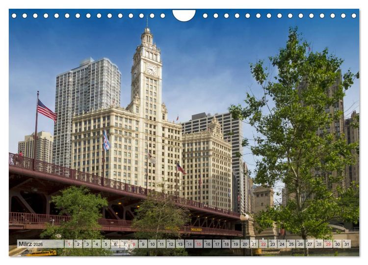 Produktbild: CHICAGO Stadtzentrum (Wandkalender 2026 DIN A4 quer), CALVENDO Monatskalender
