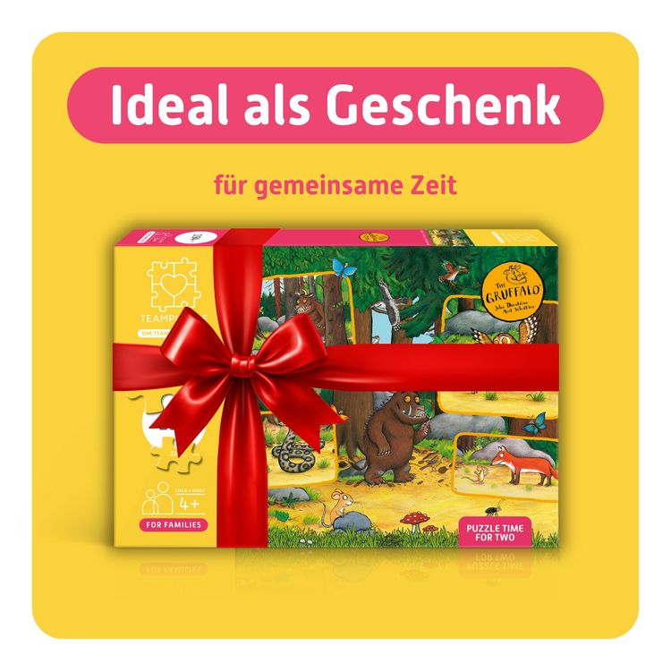 Produktbild: TEAMPUZZLE &ndash; Der Gr&uuml;ffelo &ndash; 194 Teile &ndash; Kinderpuzzle mit gro&szlig;en & kleinen Teilen