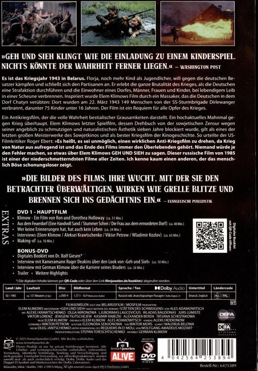 Produktbild: Geh und sieh (inkl. Bonus-DVD) (DEFA Filmjuwelen) (Komm und sieh)