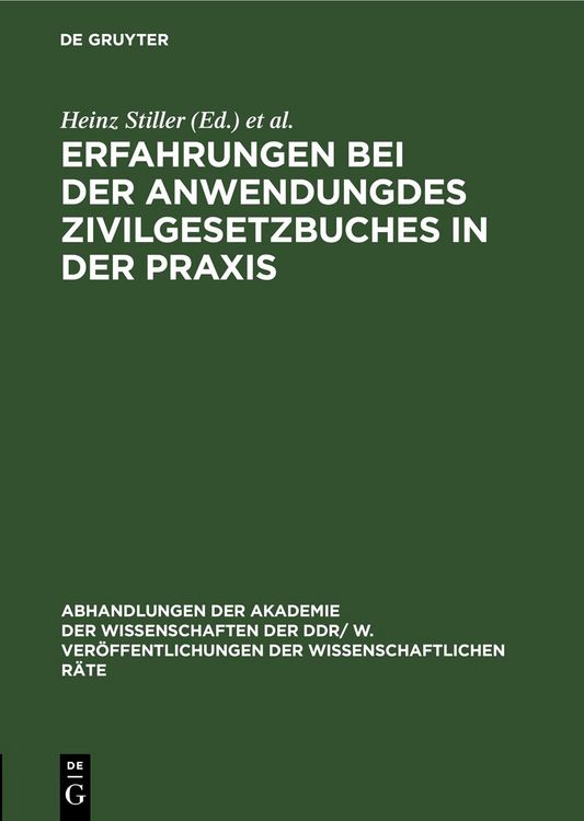 Produktbild: Erfahrungen bei der Anwendungdes Zıvilgesetzbuches in der Praxis