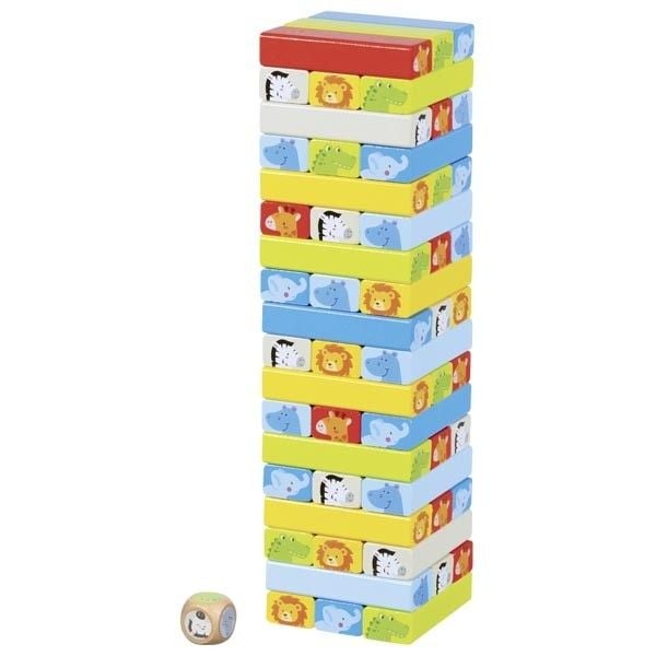 Produktbild: Geschicklichkeitsspiel Wackelturm mit Tiermotiven