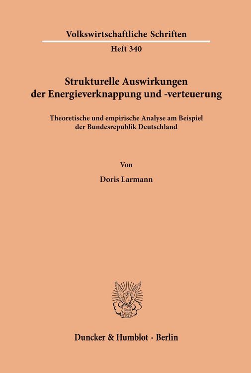 Produktbild: Strukturelle Auswirkungen der Energieverknappung und -verteuerung.