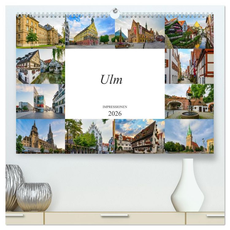 Produktbild: Ulm Impressionen (hochwertiger Premium Wandkalender 2026 DIN A2 quer), Kunstdruck in Hochglanz