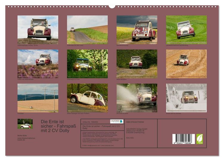Produktbild: Die Ente ist sicher - Fahrspa&szlig; mit 2 CV Dolly (hochwertiger Premium Wandkalender 2026 DIN A2 quer), Kunstdruck in Hochglanz